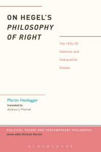 Cover image: Hegel's Philosophy of Right 1st edition 9780826496058