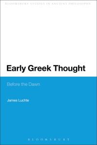 表紙画像: Early Greek Thought 1st edition 9780567353313