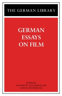 Cover image: German Essays on Film 1st edition 9780826415066