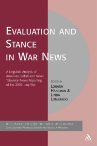Cover image: Evaluation and Stance in War News 1st edition 9781441182425