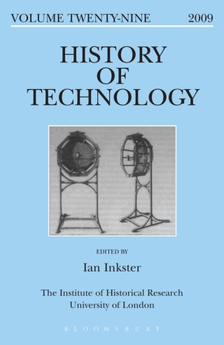 Cover image: History of Technology Volume 29 1st edition 9781441136114