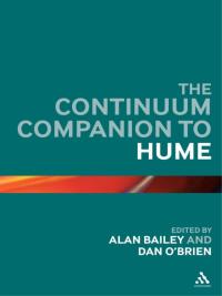 Cover image: The Continuum Companion to Hume 1st edition 9780826443595