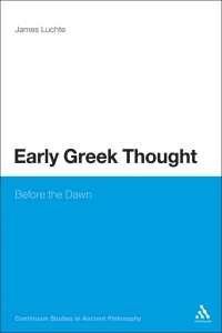 Cover image: Early Greek Thought 1st edition 9780567353313