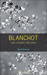 Cover image: Blanchot and Literary Criticism 1st edition 9781441115232