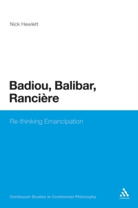 Cover image: Badiou, Balibar, Ranciere 1st edition 9781441109675