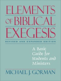 Imagen de portada: Elements of Biblical Exegesis 9780801046407