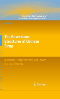Omslagafbeelding: The Governance Structures of Chinese Firms 9781441900357