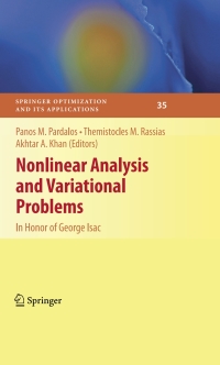 Titelbild: Nonlinear Analysis and Variational Problems 1st edition 9781441901576