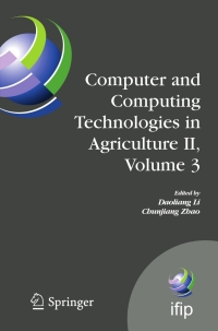 Titelbild: Computer and Computing Technologies in Agriculture II, Volume 3 1st edition 9781441902122