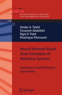 Cover image: Neural Network-Based State Estimation of Nonlinear Systems 9781441914378