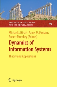 Imagen de portada: Dynamics of Information Systems 1st edition 9781441956897