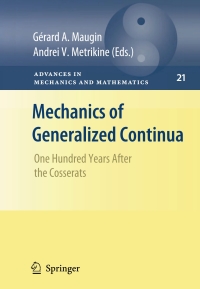 Immagine di copertina: Mechanics of Generalized Continua 1st edition 9781441956941