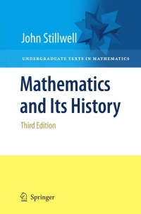 Cover image: Mathematics and Its History 3rd edition 9781441960528