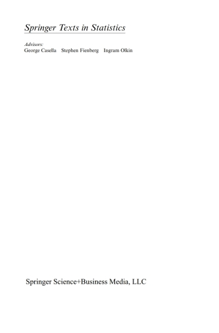 Cover image: Statistics and Finance 9781475765847