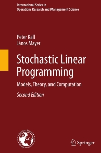 Cover image: Stochastic Linear Programming 2nd edition 9781461427452