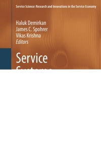Imagen de portada: Service Systems Implementation 9781441979032