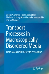 Titelbild: Transport Processes in Macroscopically Disordered Media 9781441982902