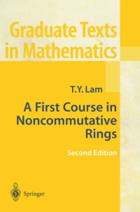 Imagen de portada: A First Course in Noncommutative Rings 2nd edition 9780387951836
