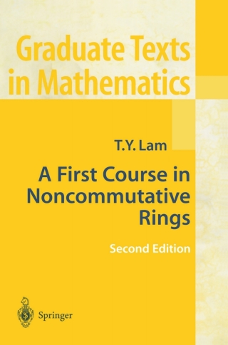 Cover image: A First Course in Noncommutative Rings 2nd edition 9780387951836