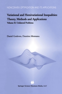 Omslagafbeelding: Variational and Hemivariational Inequalities - Theory, Methods and Applications 9781402075384