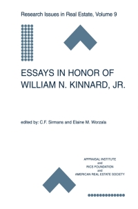 Imagen de portada: Essays in Honor of William N. Kinnard, Jr. 1st edition 9781402075162