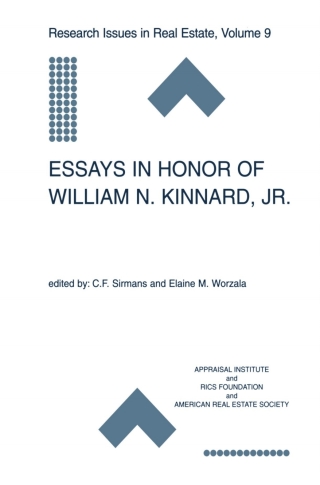 Cover image: Essays in Honor of William N. Kinnard, Jr. 1st edition 9781402075162