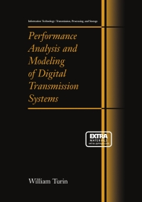 Imagen de portada: Performance Analysis and Modeling of Digital Transmission Systems 9781461347811