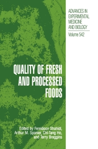 Imagen de portada: Quality of Fresh and Processed Foods 1st edition 9781461347903