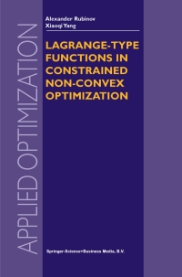 Titelbild: Lagrange-type Functions in Constrained Non-Convex Optimization 9781461348214