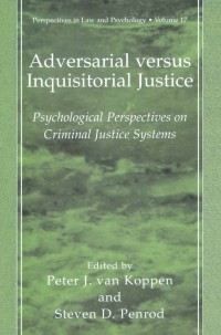 Cover image: Adversarial versus Inquisitorial Justice 1st edition 9780306473623