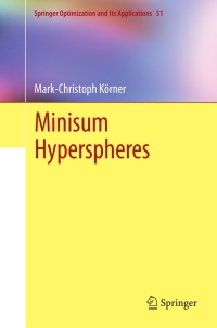 Cover image: Minisum Hyperspheres 9781461429180