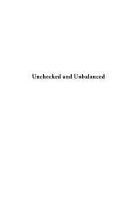 Omslagafbeelding: Unchecked and Unbalanced 9781442201248