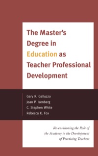Immagine di copertina: The Master's Degree in Education as Teacher Professional Development 9781442207226