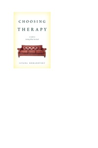 صورة الغلاف: Choosing Therapy 9781442225435