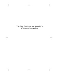 Cover image: The First Freedoms and America's Culture of Innovation 9781442225879