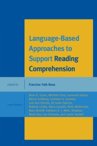 Cover image: Language-Based Approaches to Support Reading Comprehension 9781442229884