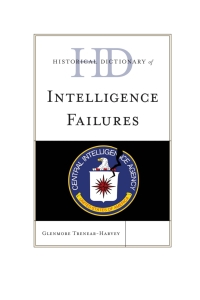 Omslagafbeelding: Historical Dictionary of Intelligence Failures 9781442232730