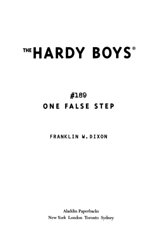 Cover image: One False Step 9780689873645