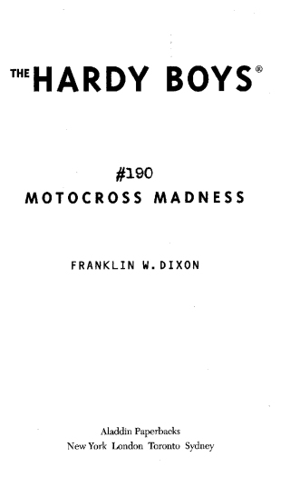 Cover image: Motocross Madness 9780689873652