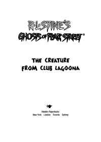 Cover image: The Creature from Club Lagoona 9780671008505