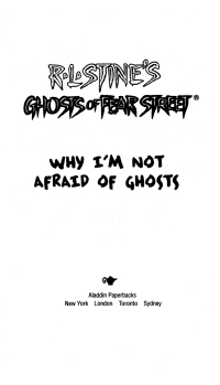 Cover image: Why I'm Not Afraid of Ghosts 9780671008529.0