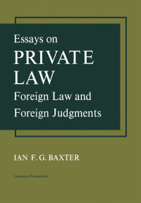 Cover image: Essays on Private Law 1st edition 9781442651715