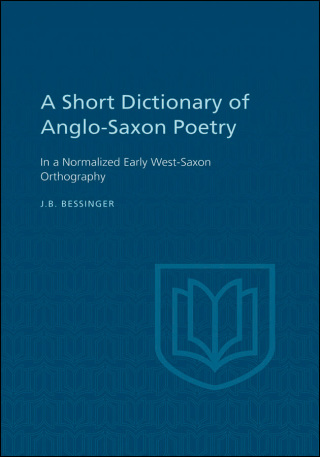 Cover image: A Short Dictionary of Anglo-Saxon Poetry 1st edition 9781442651869