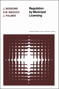 Cover image: Regulation by Municipal Licensing 1st edition 9780802033901