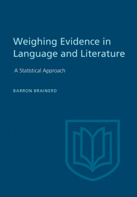 Cover image: Weighting Evidence in Language and Literature 1st edition 9781442652224