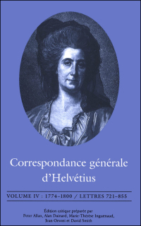 Cover image: Correspondance générale d'Helvétius, Volume IV 1st edition 9781442638839