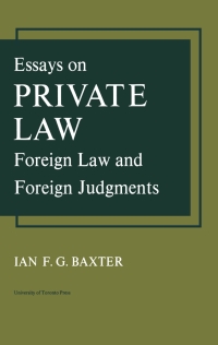 Cover image: Essays on Private Law 1st edition 9781442651715
