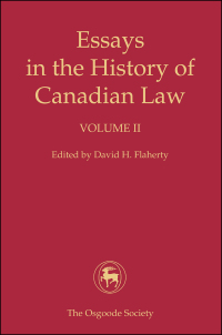 Cover image: Essays in the History of Canadian Law 1st edition 9781442613584