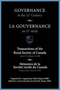 Cover image: Governance in the 21st Century / Gouvernance Au 21e Siècle 1st edition 9780802084118