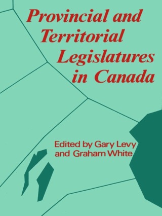 Cover image: Provincial and Teritorial Legislatures I 1st edition 9780802067340